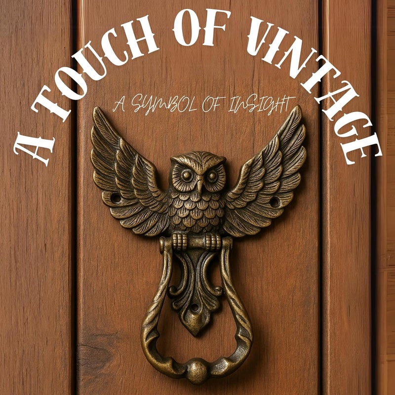 REPLICARTZUS Owl Door Knocker – Heavy Duty Iron Door Handle with Antique Finish, 5.5" x 8" Vintage Front Door Knocker for Garden, Wooden House, Farmhouse & Home Décor - Image 3
